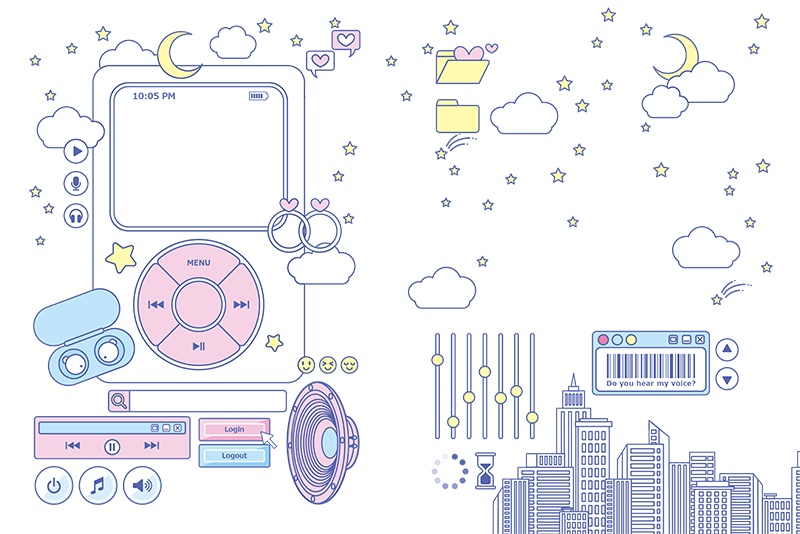 【印刷用】ガーリーポップ素材