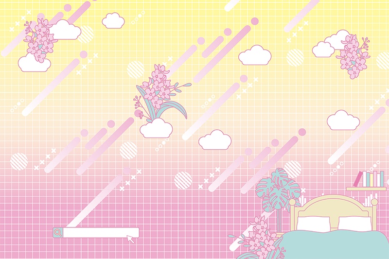 【印刷用】ガーリーポップ素材