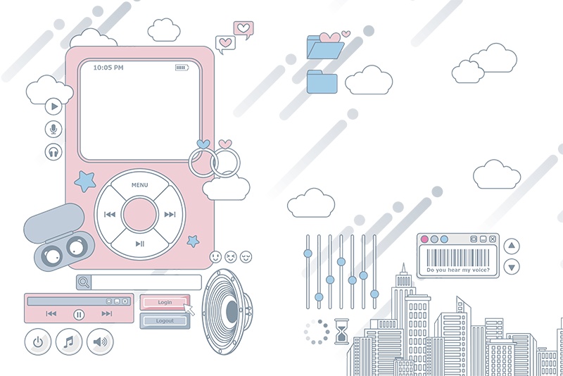 【印刷用】ガーリーポップ素材