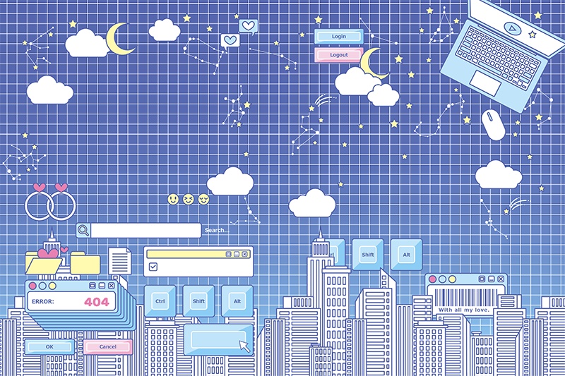 【印刷用】ガーリーポップ素材