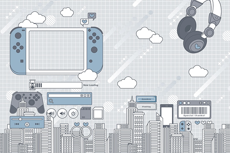 【印刷用】ガーリーポップ素材