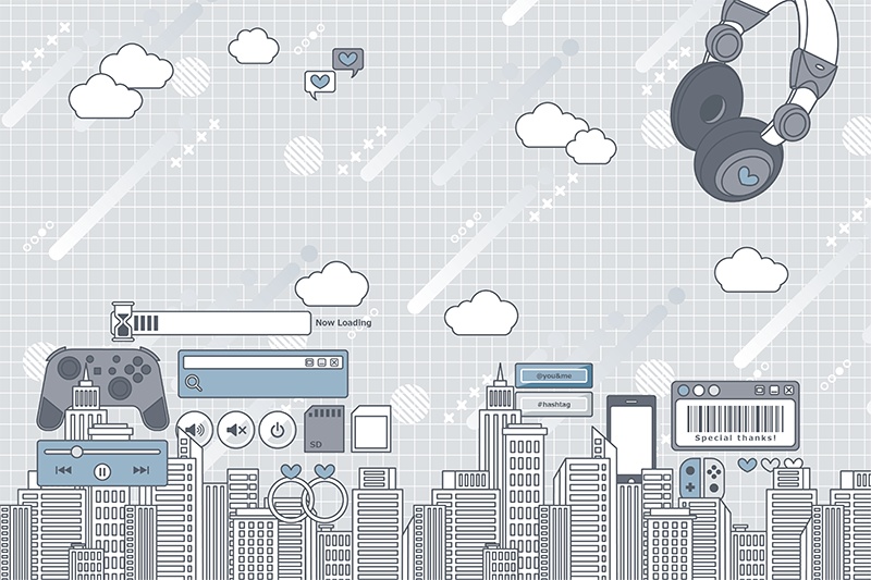 【印刷用】ガーリーポップ素材