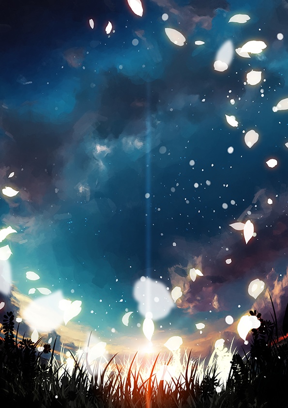 【印刷用】エモい空のイラスト素材