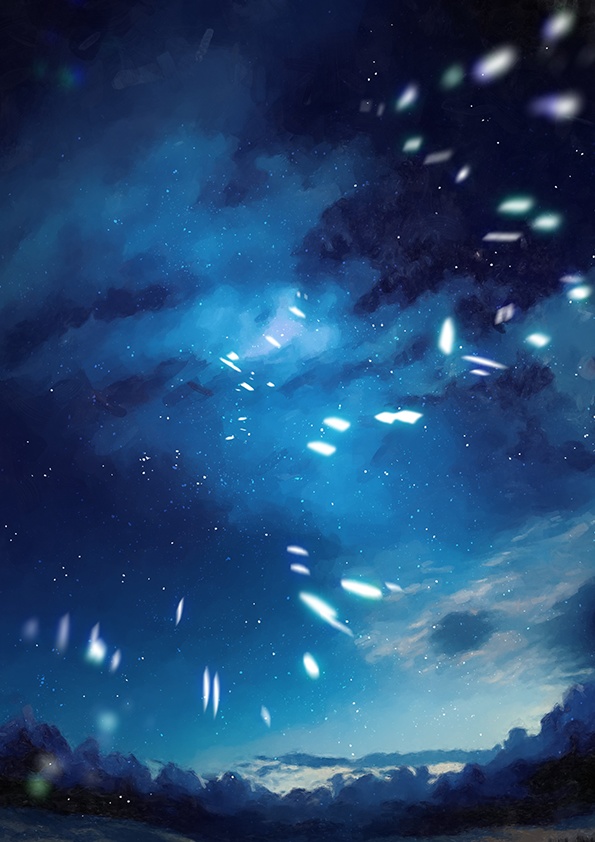 【印刷用】エモい空のイラスト素材