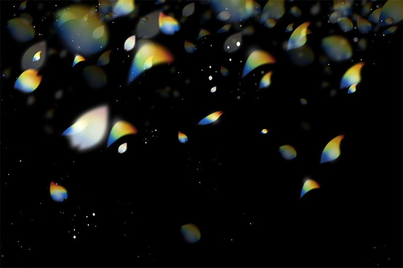 【印刷用】輝く光の素材(プリズム)