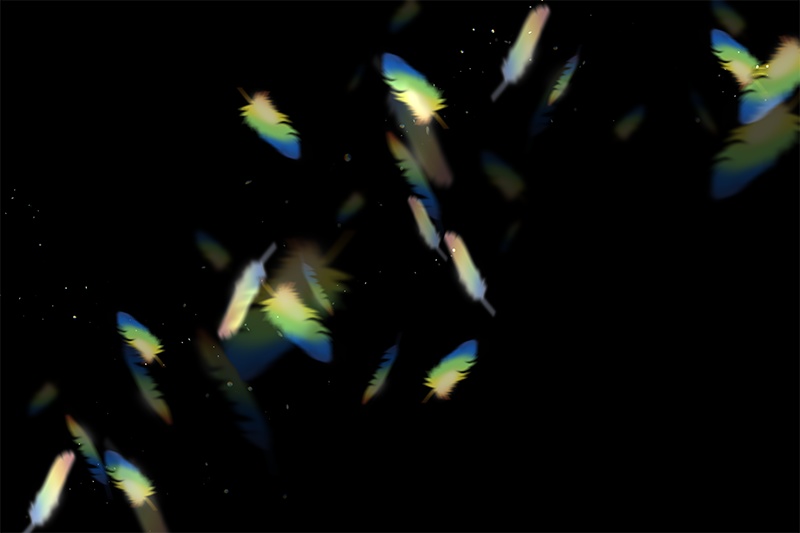 【印刷用】輝く光の素材(プリズム)