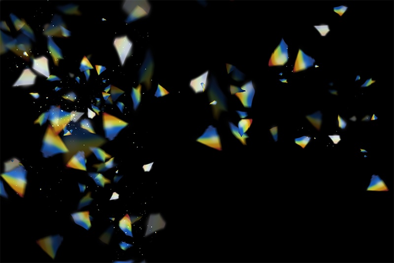 【印刷用】輝く光の素材(プリズム)