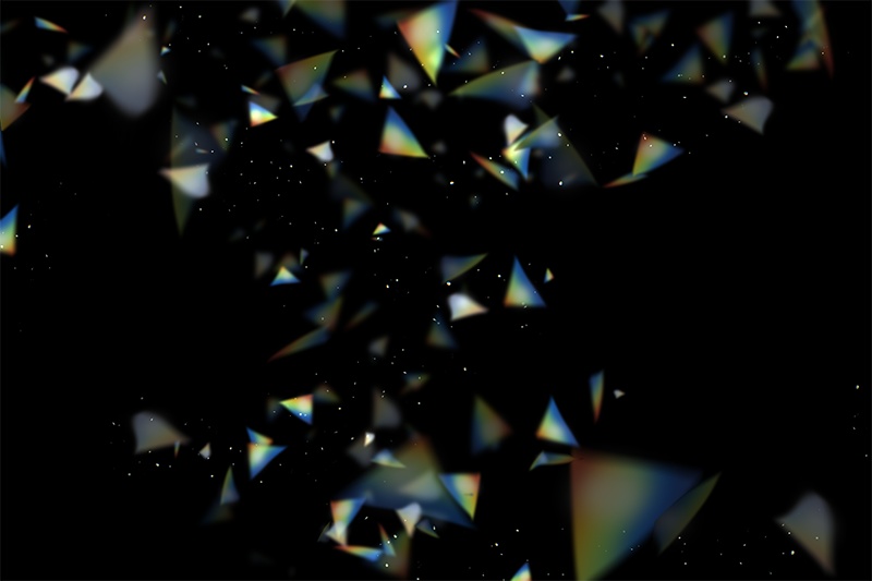 【印刷用】輝く光の素材(プリズム)