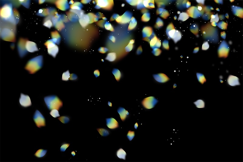 【印刷用】輝く光の素材(プリズム)