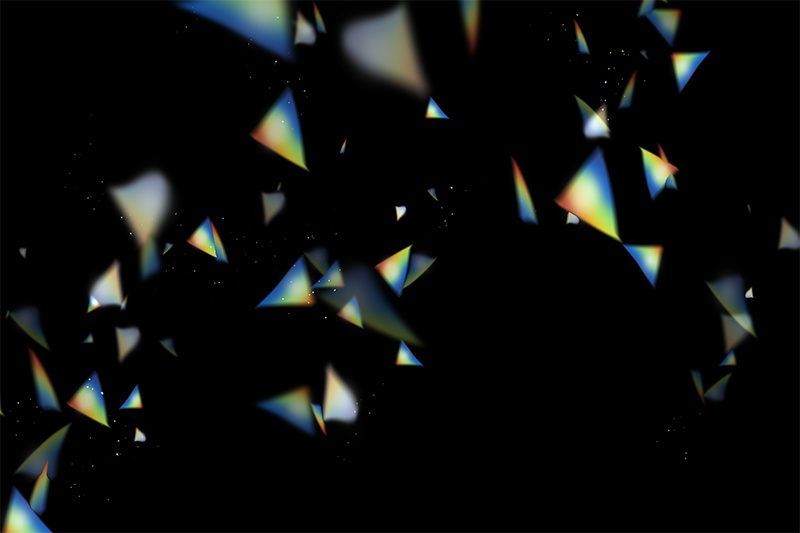 【印刷用】輝く光の素材(プリズム)