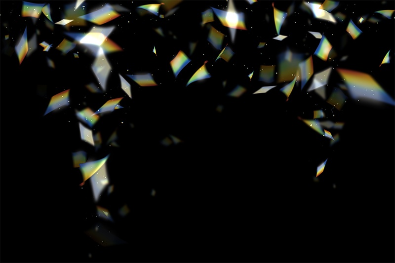 【印刷用】輝く光の素材(プリズム)