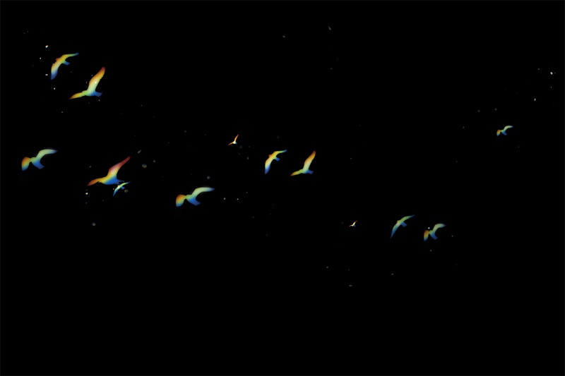 【印刷用】輝く光の素材(プリズム)