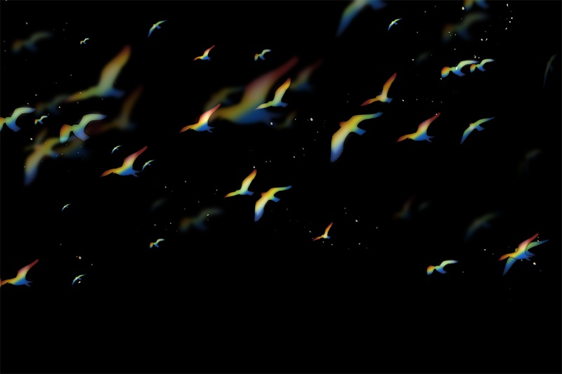 【印刷用】輝く光の素材(プリズム)