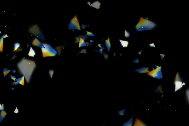 【印刷用】輝く光の素材(プリズム)