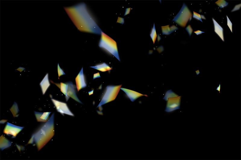 【印刷用】輝く光の素材(プリズム)