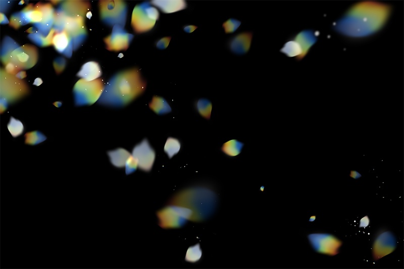 【印刷用】輝く光の素材(プリズム)