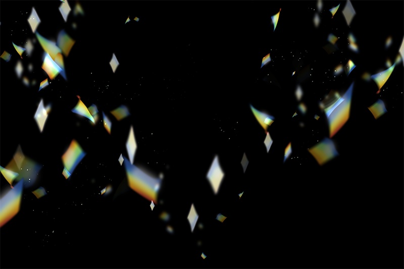 【印刷用】輝く光の素材(プリズム)