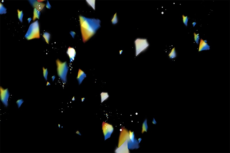 【印刷用】輝く光の素材(プリズム)