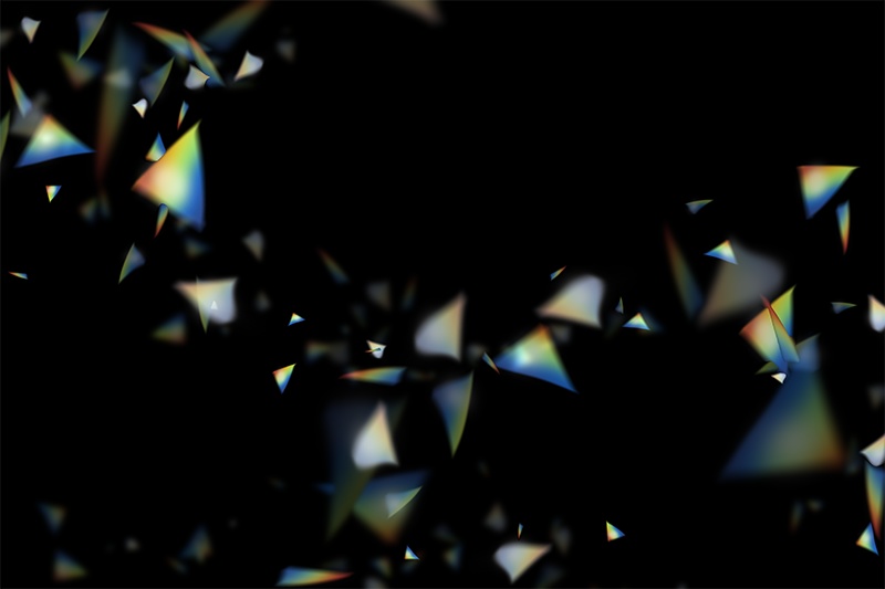 【印刷用】輝く光の素材(プリズム)