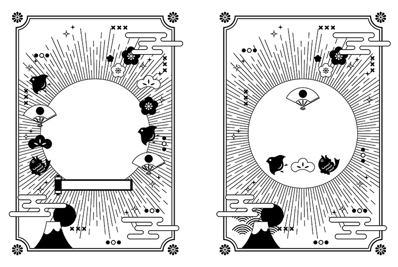 【印刷用】可愛い和風素材