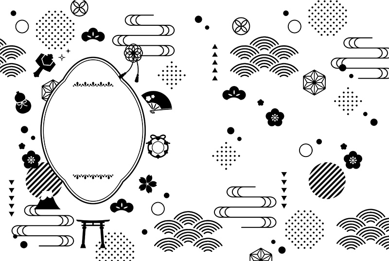 【印刷用】可愛い和風素材