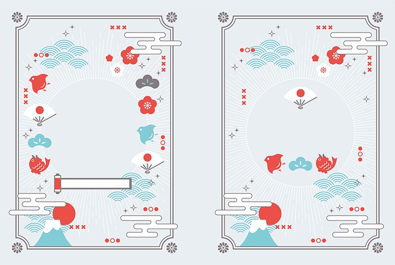 【印刷用】可愛い和風素材