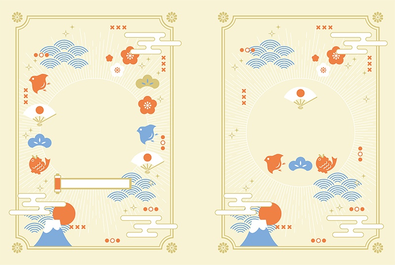 【印刷用】可愛い和風素材