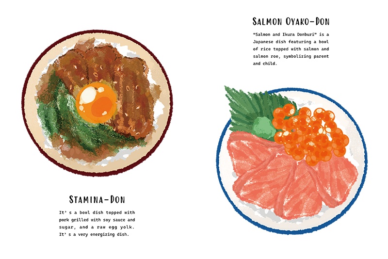 【印刷用】のっけ飯のイラスト素材「カスタマイズ素材」