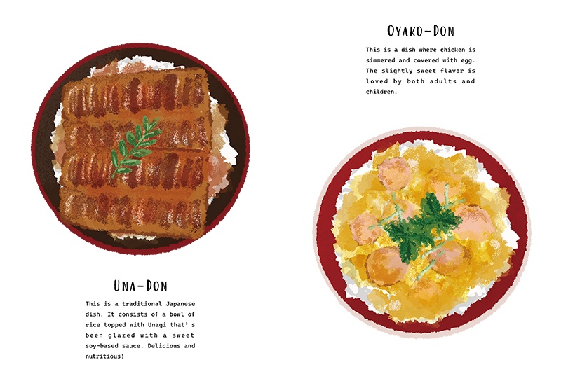 【印刷用】のっけ飯のイラスト素材「カスタマイズ素材」