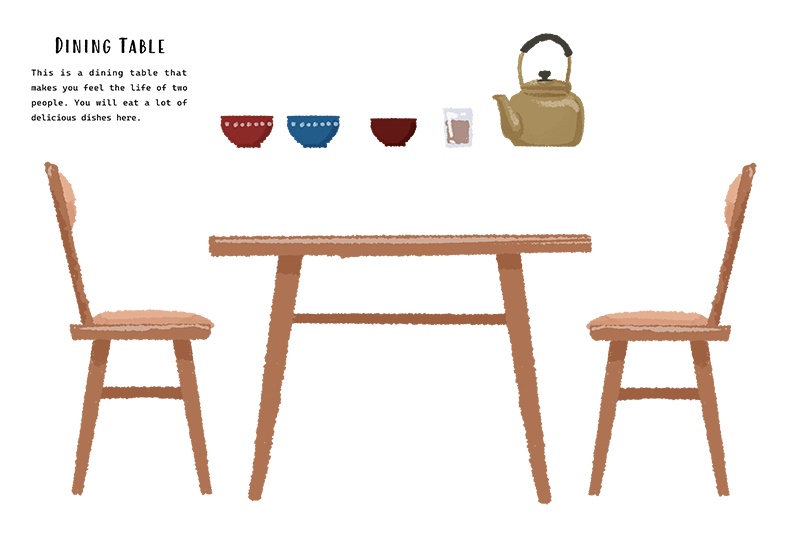 【印刷用】のっけ飯のイラスト素材「カスタマイズ素材」