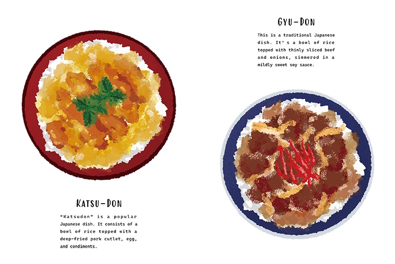 【印刷用】のっけ飯のイラスト素材「カスタマイズ素材」