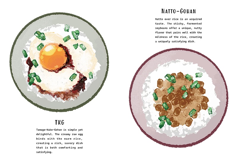 【印刷用】のっけ飯のイラスト素材「カスタマイズ素材」