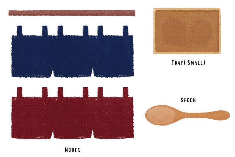 【印刷用】のっけ飯のイラスト素材「カスタマイズ素材」