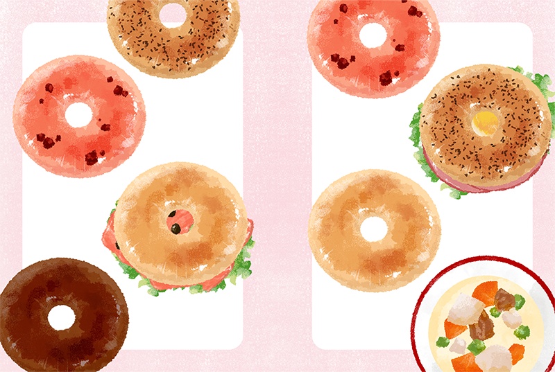 【印刷用】パンのイラスト素材「同人誌表紙テンプレート素材」