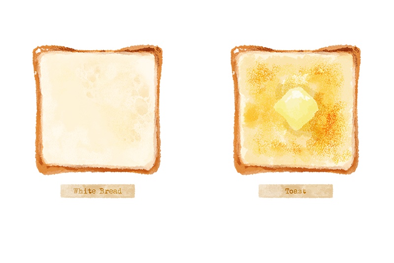 【印刷用】パンのイラスト素材「カスタマイズ素材」