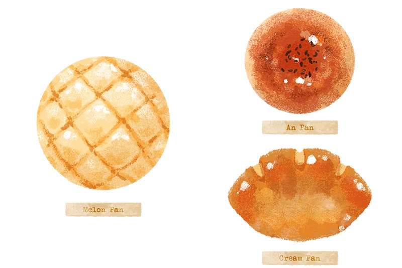 【印刷用】パンのイラスト素材「カスタマイズ素材」