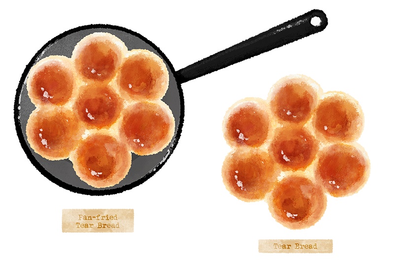 【印刷用】パンのイラスト素材「カスタマイズ素材」