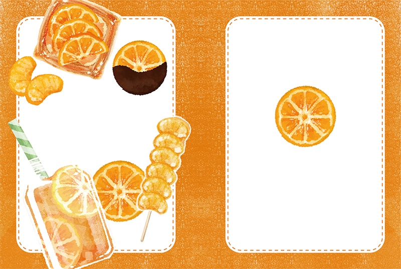 【印刷用】スイーツのイラスト素材「同人誌表紙テンプレート素材」