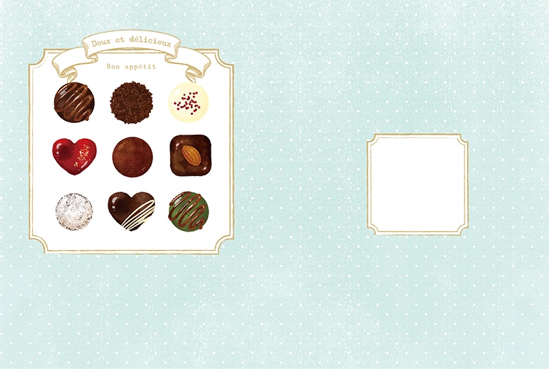 【印刷用】スイーツのイラスト素材「同人誌表紙テンプレート素材」