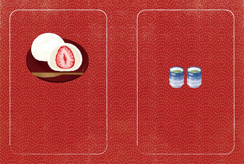 【印刷用】スイーツのイラスト素材「同人誌表紙テンプレート素材」