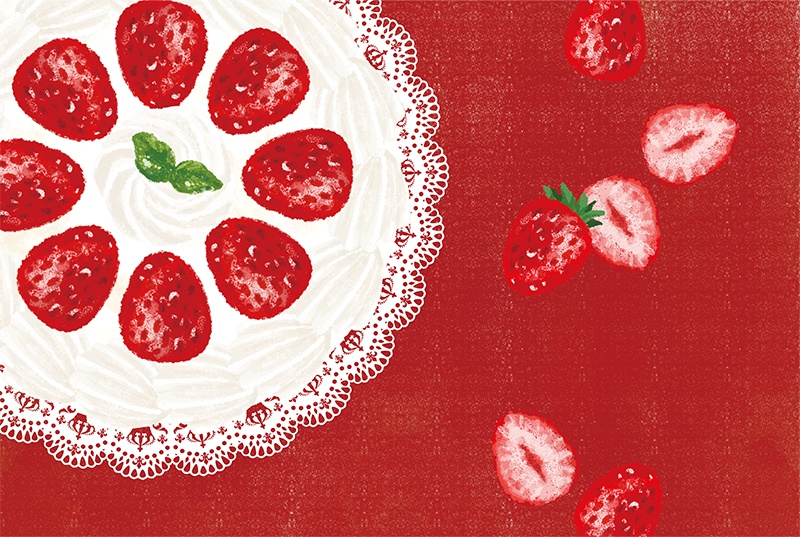 【印刷用】スイーツのイラスト素材「同人誌表紙テンプレート素材」