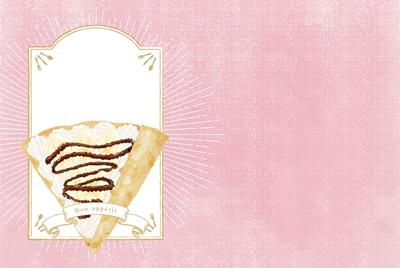 【印刷用】スイーツのイラスト素材「同人誌表紙テンプレート素材」