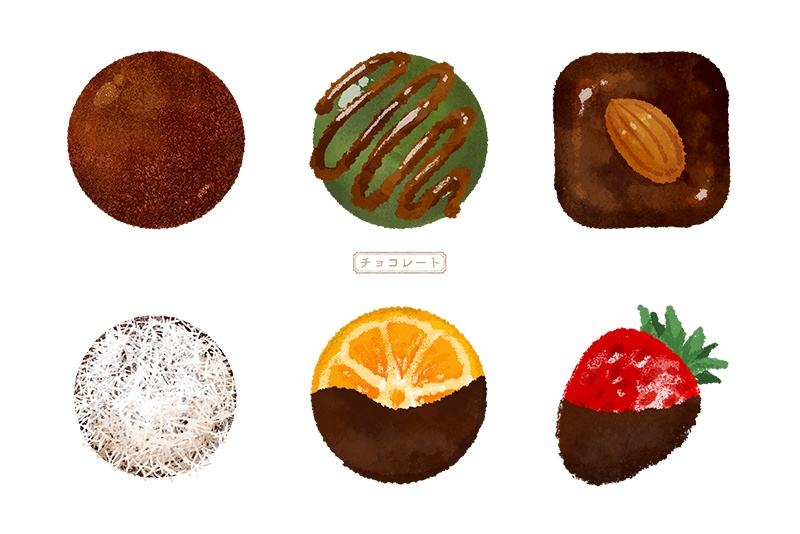【印刷用】スイーツのイラスト素材「カスタマイズ素材」