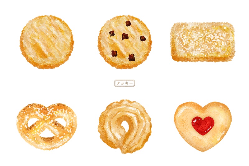 【印刷用】スイーツのイラスト素材「カスタマイズ素材」