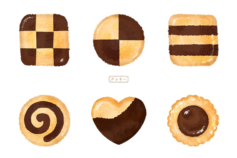 【印刷用】スイーツのイラスト素材「カスタマイズ素材」