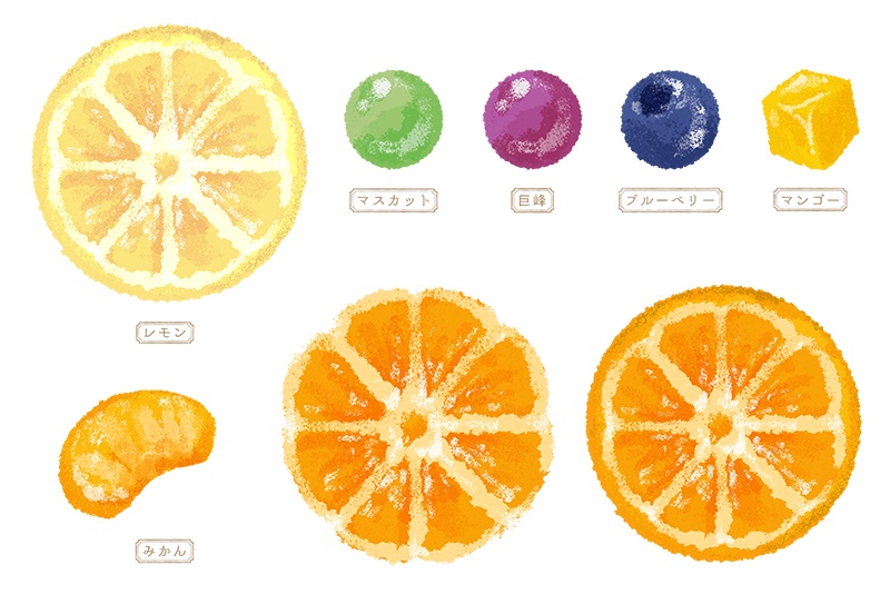 【印刷用】スイーツのイラスト素材「カスタマイズ素材」