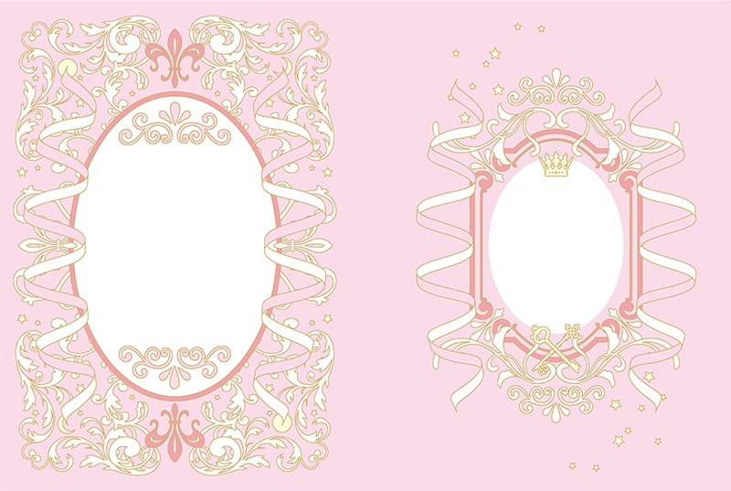 【印刷用】ファンタジーフレーム素材「同人誌A5判テンプレート素材」