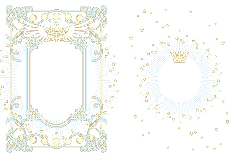 【印刷用】ファンタジーフレーム素材「同人誌A5判テンプレート素材」