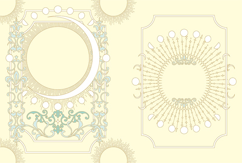 【印刷用】ファンタジーフレーム素材「同人誌A5判テンプレート素材」