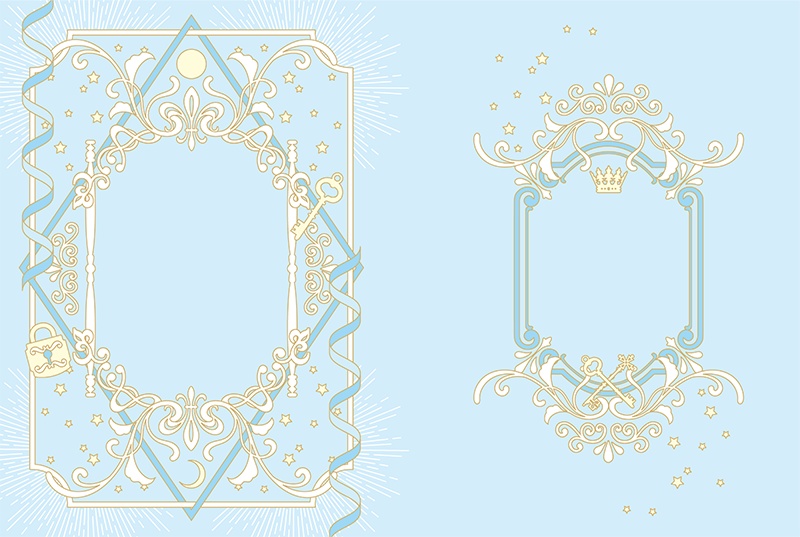 【印刷用】ファンタジーフレーム素材「同人誌A5判テンプレート素材」